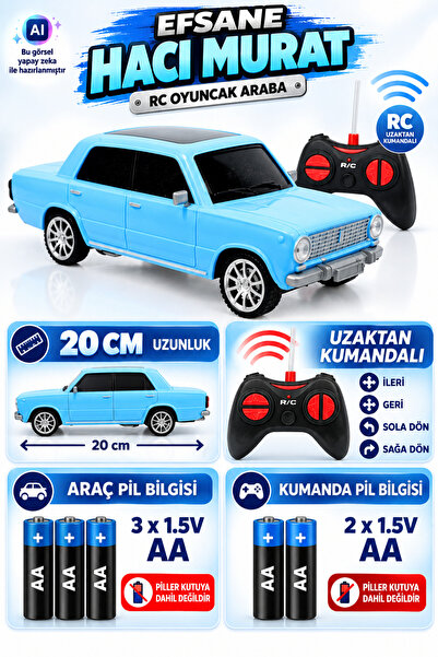 YILDIRIM OYUNCAK Uzaktan Kumandalı Efsane Hacı Murat Oyuncak Araba 20 cm – RC Klasik Sedan RC Klasik Araba