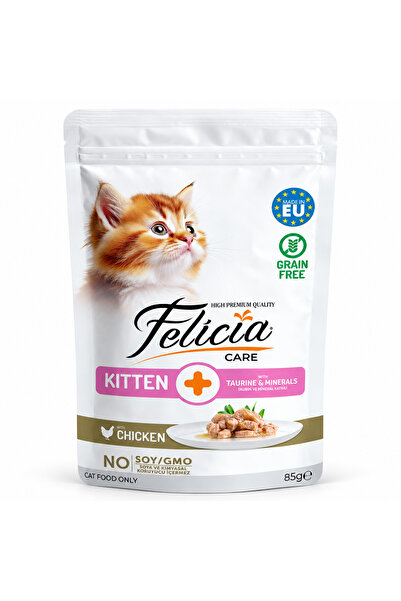 Felicia Care Kitten – hrană umedă completă pentru pisoi, cu pui, 12 x 85 g