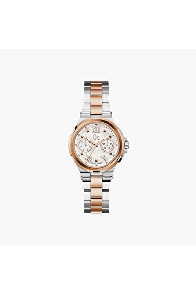 G-SHOCK ساعة نسائية من الفولاذ المقاوم للصدأ باللون الفضي والذهبي الوردي مقاس...