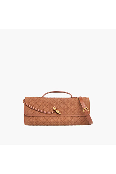 Chrisbella Woven Clutch with Detachable Strap