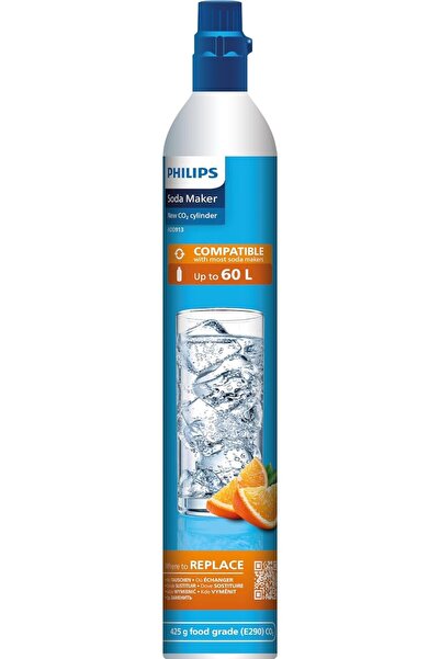 Philips Water ADD913/10 Köpüklü Su Yapıcı CO2 Tüpü, Paslanmaz Çelik