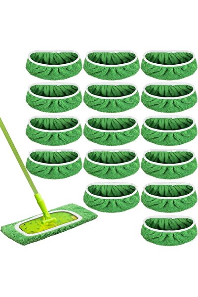 ALMEKAQUZ 16 Packs Reusable Wet Mop Pads Refills Compatible with Swiffer Swee...
