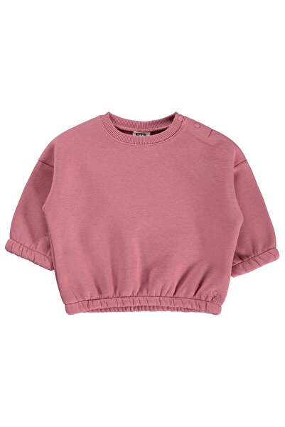 Civil Baby Floral Embroidered Basic Sweatshirt for 6-18 Months - Orange