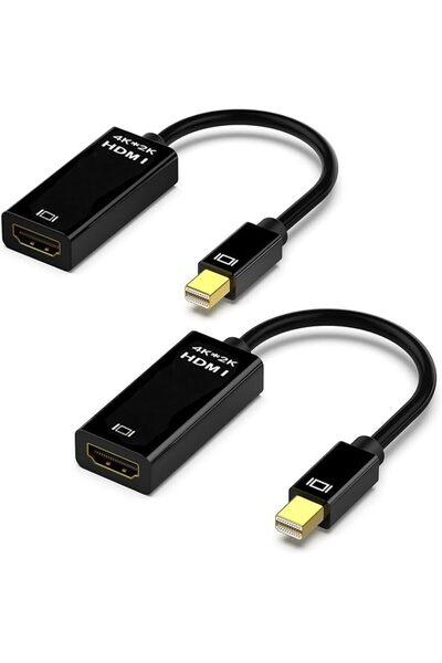 GENERAL Mini DisplayPort to HDMI Adaptor 2 Pack: Mini DP Compatible with Thun...