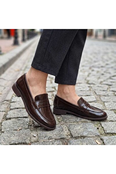 VESEO Women's Loafer Moccasin Brown Casual Shoes