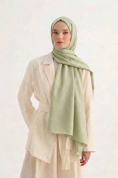 ALDAIYR Hijab Cotton Soft Textured Loop Pattern2 Jacquard Shawl