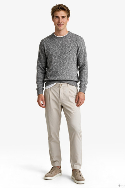 Nautica Men's Beige Tapered Trousers