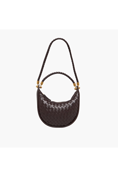 Chrisbella Woven Shoulder Bag with Braided Handles