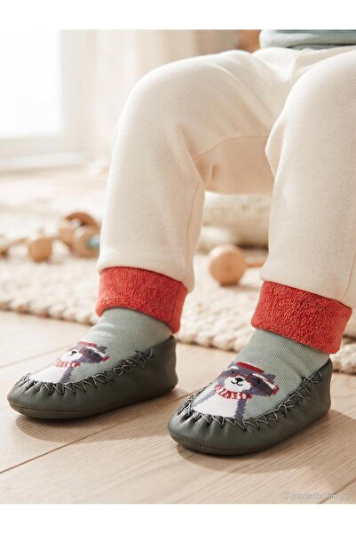 Civil Baby Rakun Bebek Erkek Havlu Çarık Çorap 12-36 Ay
