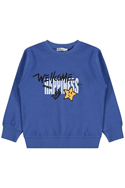 Civil Boys Civil Erkek Çocuk Gülen Yıldız Baskılı Sweatshirt Km | İnterlok | ...