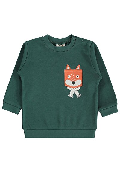 Civil Baby Tilki Baskılı 6-18 Ay Sweatshirt - Yeşil
