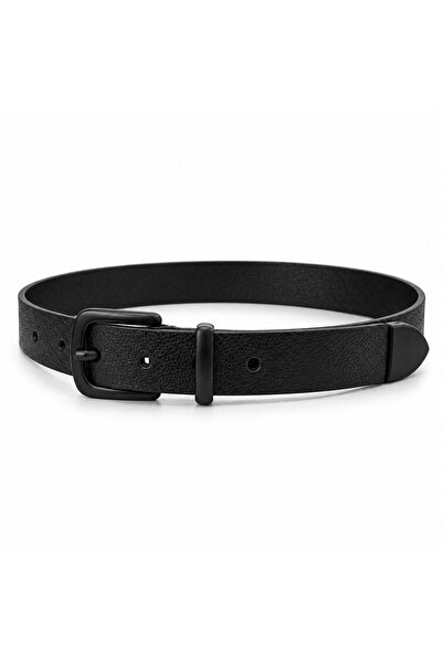 Livize Men's Black 100% Genuine Leather Belt 3cm