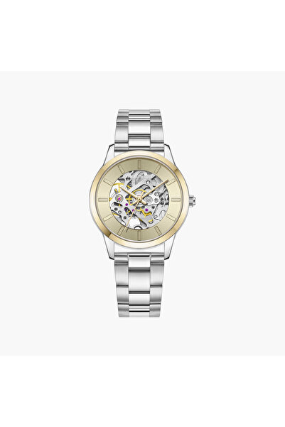 Kenneth Cole Champagne Dial Stainless Steel Bracelet Automatic Watch for Wome...