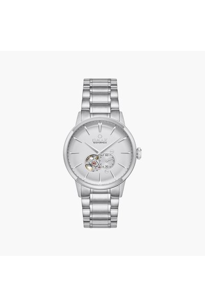 Omax Men's Automatic Round 40 MM Butterfly Buckle Watch | OAOR004P66S
