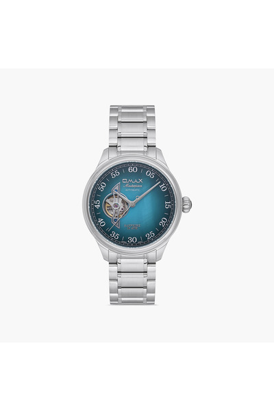 Omax Men's Automatic Round 40 MM Butterfly Buckle Watch | OAOR017P06A