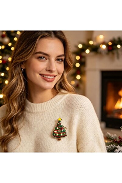 Kmt Style Christmas product, luminous brooches with Patterned , set of 4 piec...