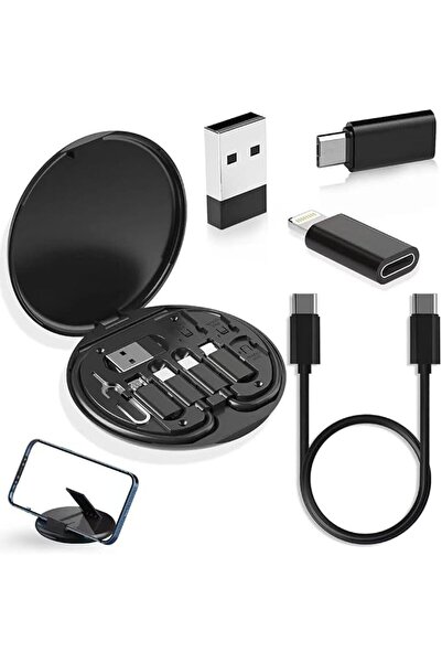 TERRIFI طقم كابلات شحن متعددة، مجموعة محولات USB C إلى Lightning، صندوق تخزين...