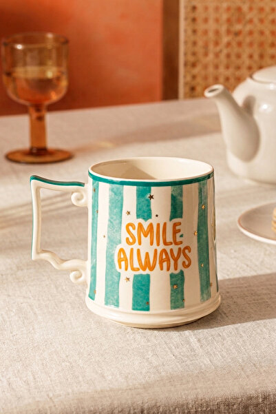 Kitchen Life Smıle Always Φλιτζάνι Καφέ Πορσελάνης 250 ml