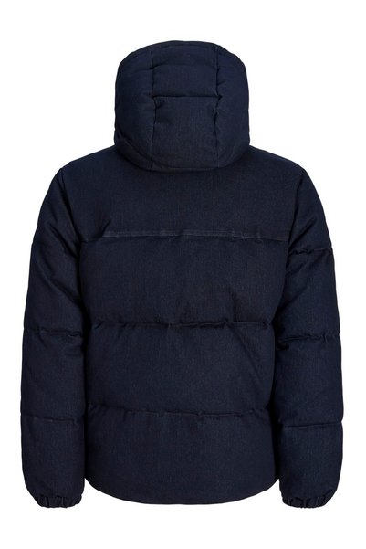 Jack & Jones Erkek Nakis Detayli Kapüsonlu Yaka Puffer Mont - Oxford