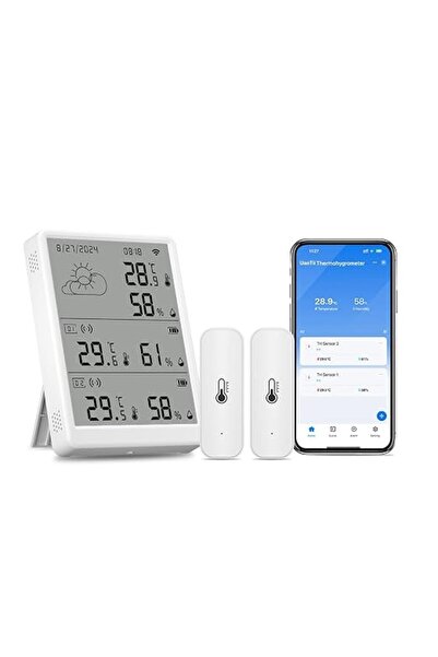 UanTii Smart Thermometer Kit Tuya Wifi Temperature Humidity Weather Station R...