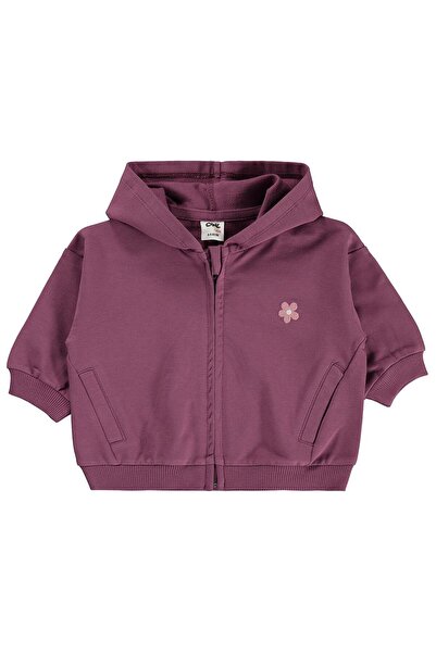 Civil Baby Floral Embroidered Basic Cardigan for 6-18 Months - Lilac