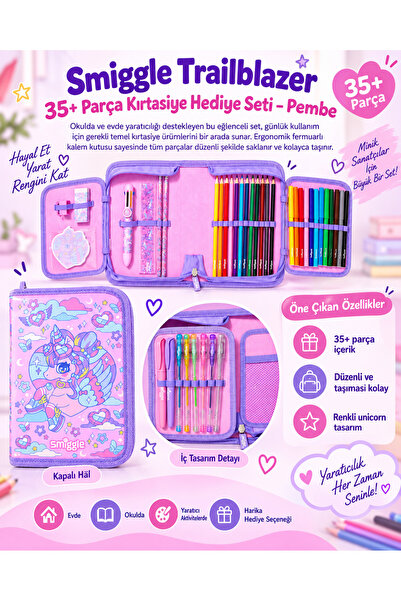 SMIGGLE Trailblazer Pembe Kalemlik Seti-Kirtasiye Seti