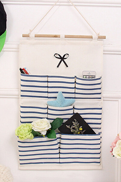 Muchmy 8 Pockets Wall Mounted Fabric Organizer Bag Space Storage For Saving H...