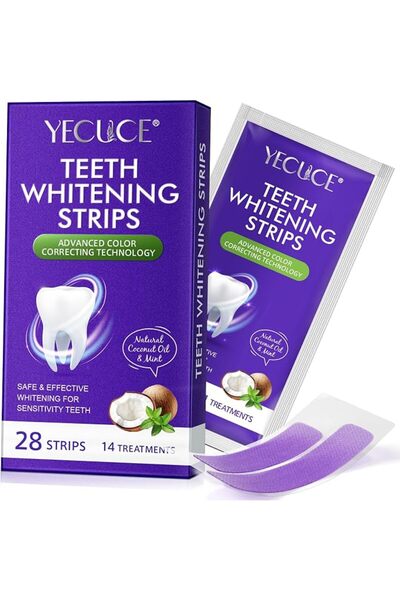YECUCE Purple Teeth Whitening Strips, Gently Remove Tooth Stains, Protect Too...