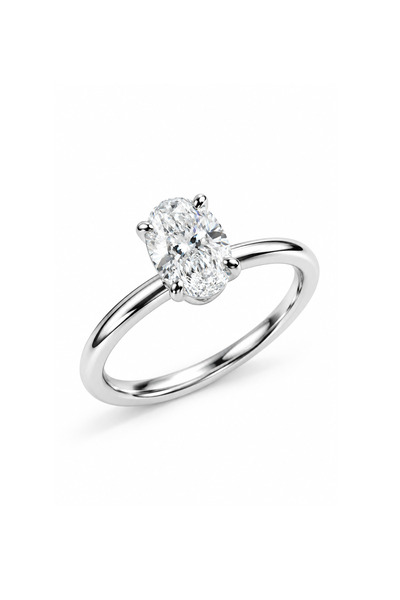 Coy Diamond 2.00 Ct Oval Kesim Lab Grown Pırlanta Tektaş Yüzük