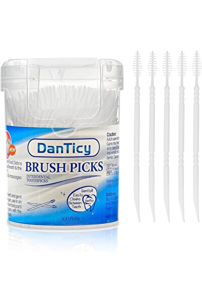 DanTicy Brushpicks Interdental Toothpicks,Soft Bristle Dental Floss Picks Too...