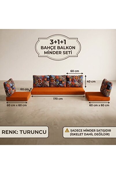 MOGARD 3+1+1 BAHÇE & BALKON MOBİLYASI MİNDER SETİ
