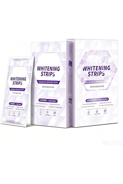 ALMEKAQUZ 28 PCS Purple Teeth Whitening Strips, Dental Care Patches for Daily...