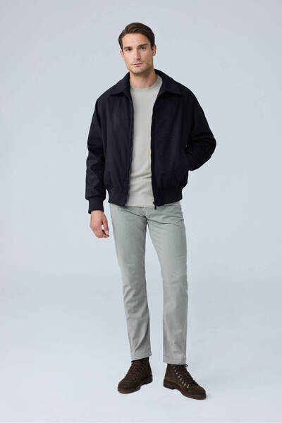 Danger Men's Oversize Bomber Suede Jacket Black 4343Dngr