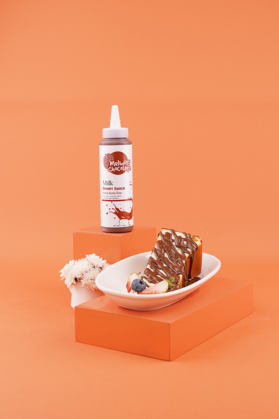 Melwiss Chocolate Sütlü Tatlı Sos 330 gr- Waffle & Krep & Pankek Sosu x 4 Adet