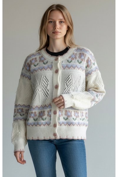 Grizum Patterned Cardigan