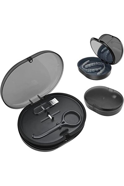 Generic Portable Denture Bath Case,Leak Proof Retainer Case with Denture Clea...