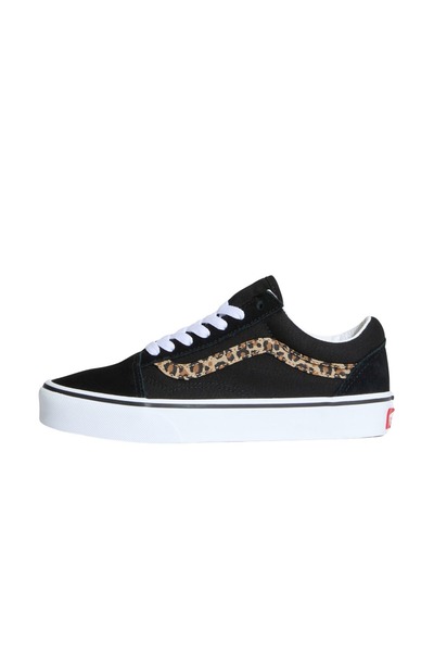 Vans OLD SKOOL ΛΕΟΠΑΡΝΤ K ΠΑΠΟΥΤΣΙΑ ΜΑΥΡΑ 38