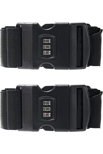 Lawazim Luggage Strap with Combination Lock -180×5cm 2 Piece- Adjustable Trav...