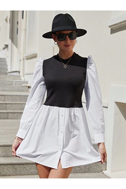 mass fashion Γυναικείο κοντό πουκαμισένιο φόρεμα