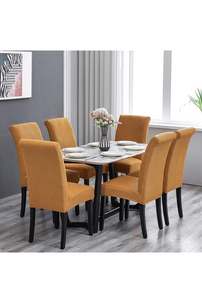 odjas Set husă elastică, 6 scaune HS01, Bej, 55 x 45 cm