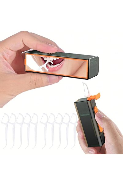 NALACAL Dental Floss Travel Case with Mirror, Portable Travel Floss Dispenser...