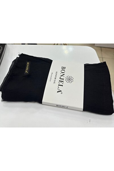 Gül Eşarp Bonjela Comfort Cotton Shawl Black