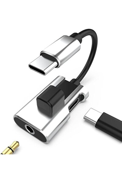 GENERAL USB C to 3.5mm Adapter 2-in-1, Fast Charging Hi-Res Audio Dongle
