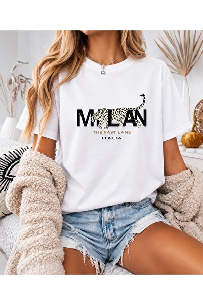 LUQES MEN'S WEAR Premium Unisex Baskılı %100 Pamuklu Bisiklet Yaka Kısa Kollu...