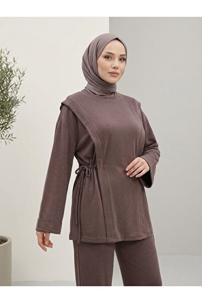 Lunsera Store طقم نسائي من قماش البيكيه برباط جانبي مكون من قطعتين، طقم رياضي...