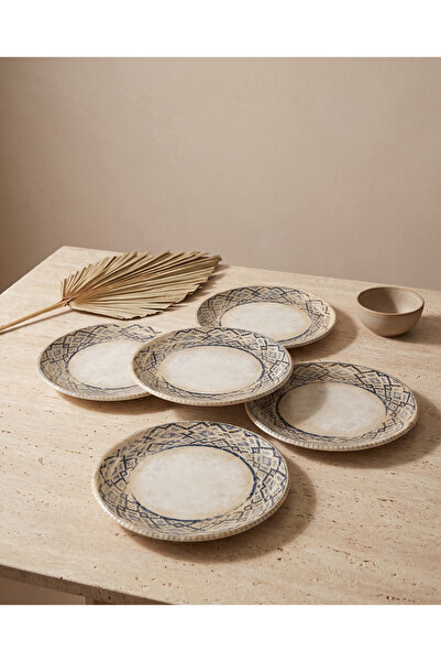RUBİ PORSELEN Rug 6-Piece Porcelain Cake & Dessert Plate Set 17 cm - Pattern ...