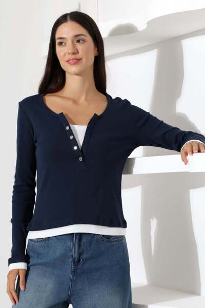 ModaPlaza Blouses - Dark blue - Regular fit