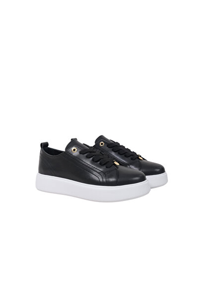 Tigra Luma Kadın Siyah Hakiki Deri Sneaker