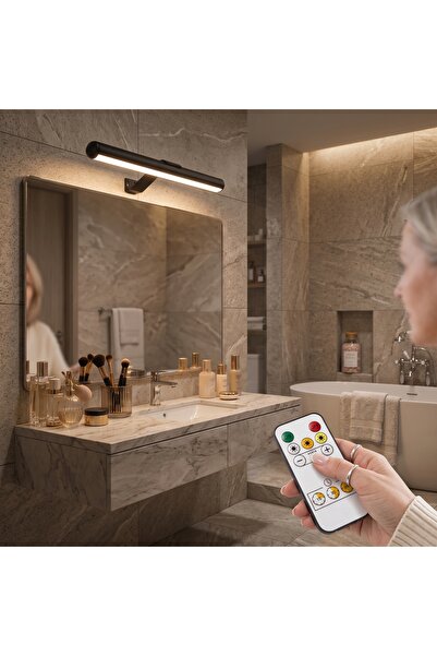Ucuz Geldi Şarjlı Duvar Tipi LED Aplik 32 cm, 3 Renk Işık Ayarlı (6400K/4000K...