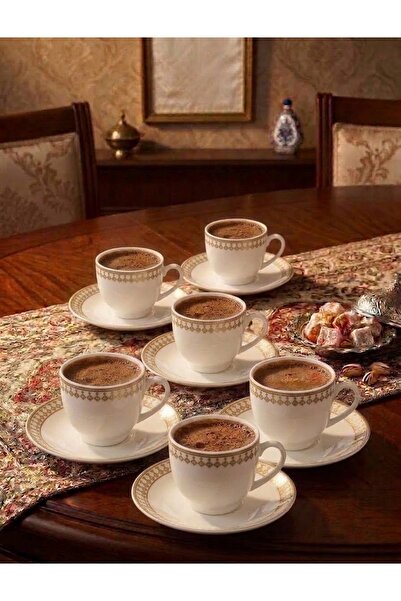 AR HOME Porcelain Turkish Coffe Set -For Six People.